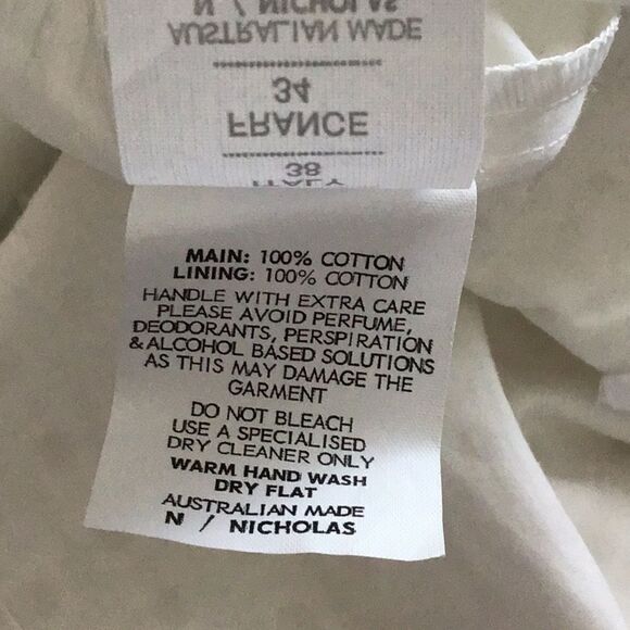 N/NICHOLAS White Tube Top Broderie Strapless Peplum Off Shoulder Top New Size 2 - Picture 8 of 9